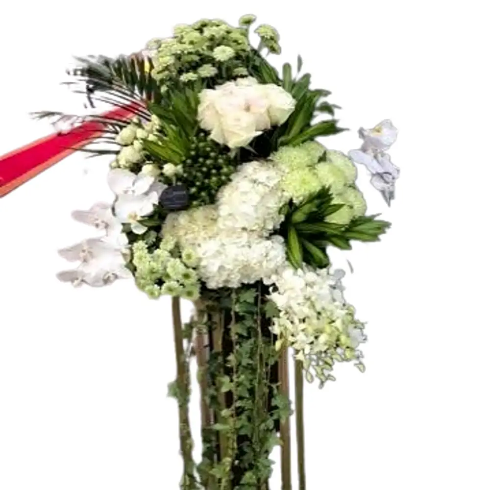 White and Orchids Mix Stand