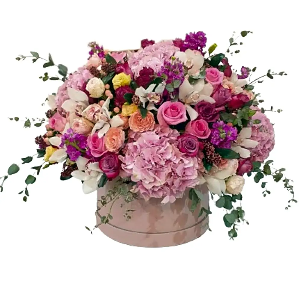 Pink, Purple and Fuschia in a Box