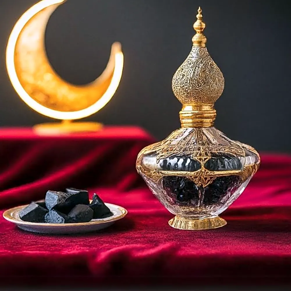 Crescent of Ramadan&incense&laboratory