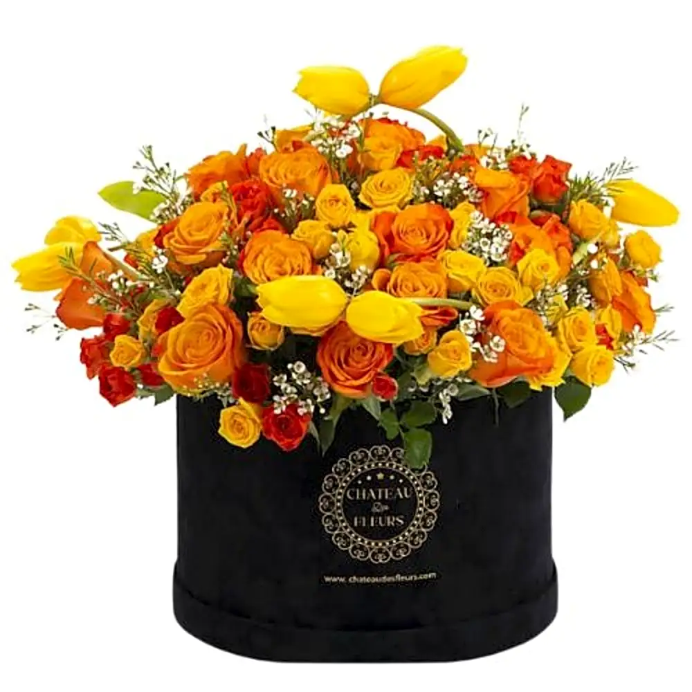 Box Arrangement Orange Rose