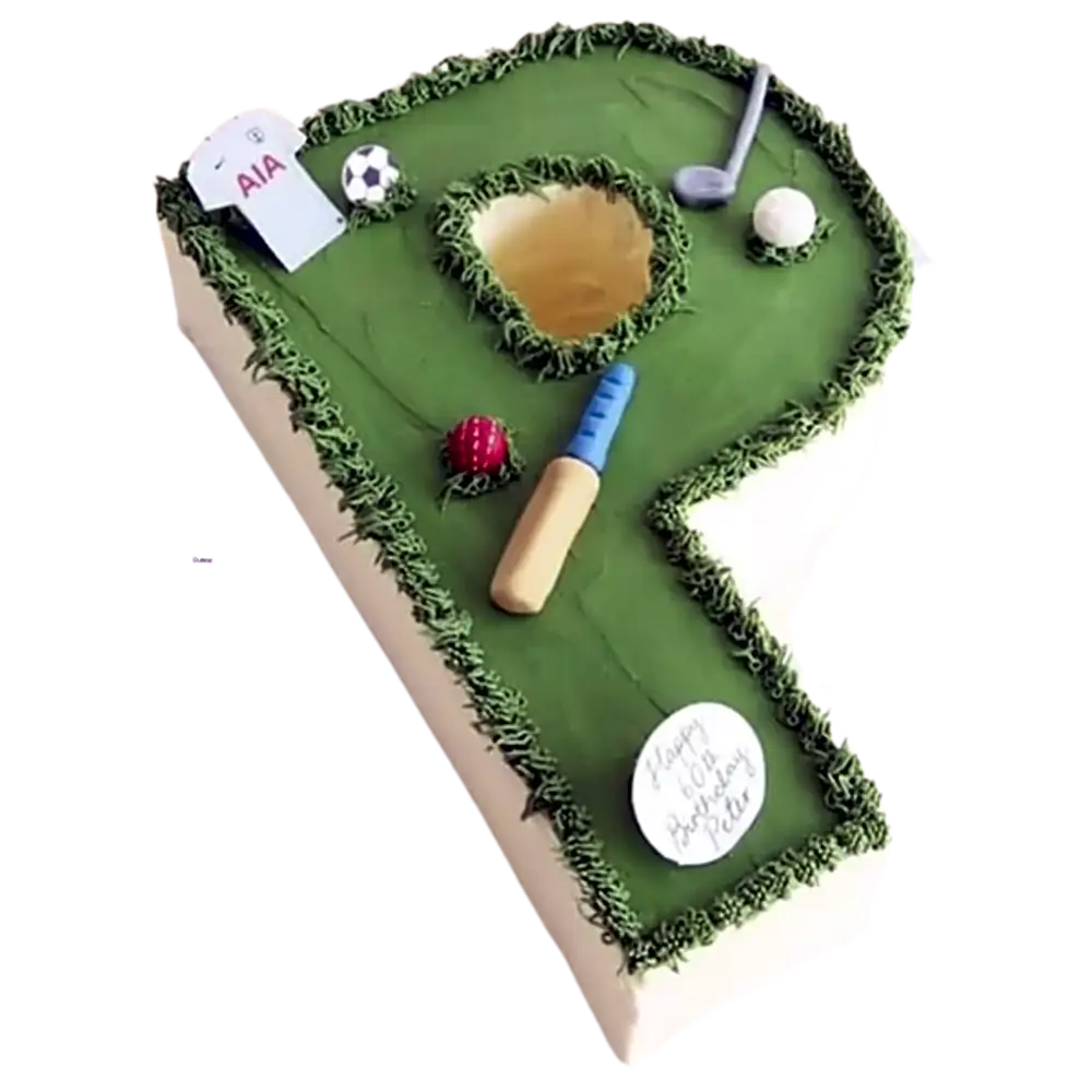 Letter P Shaped Cake