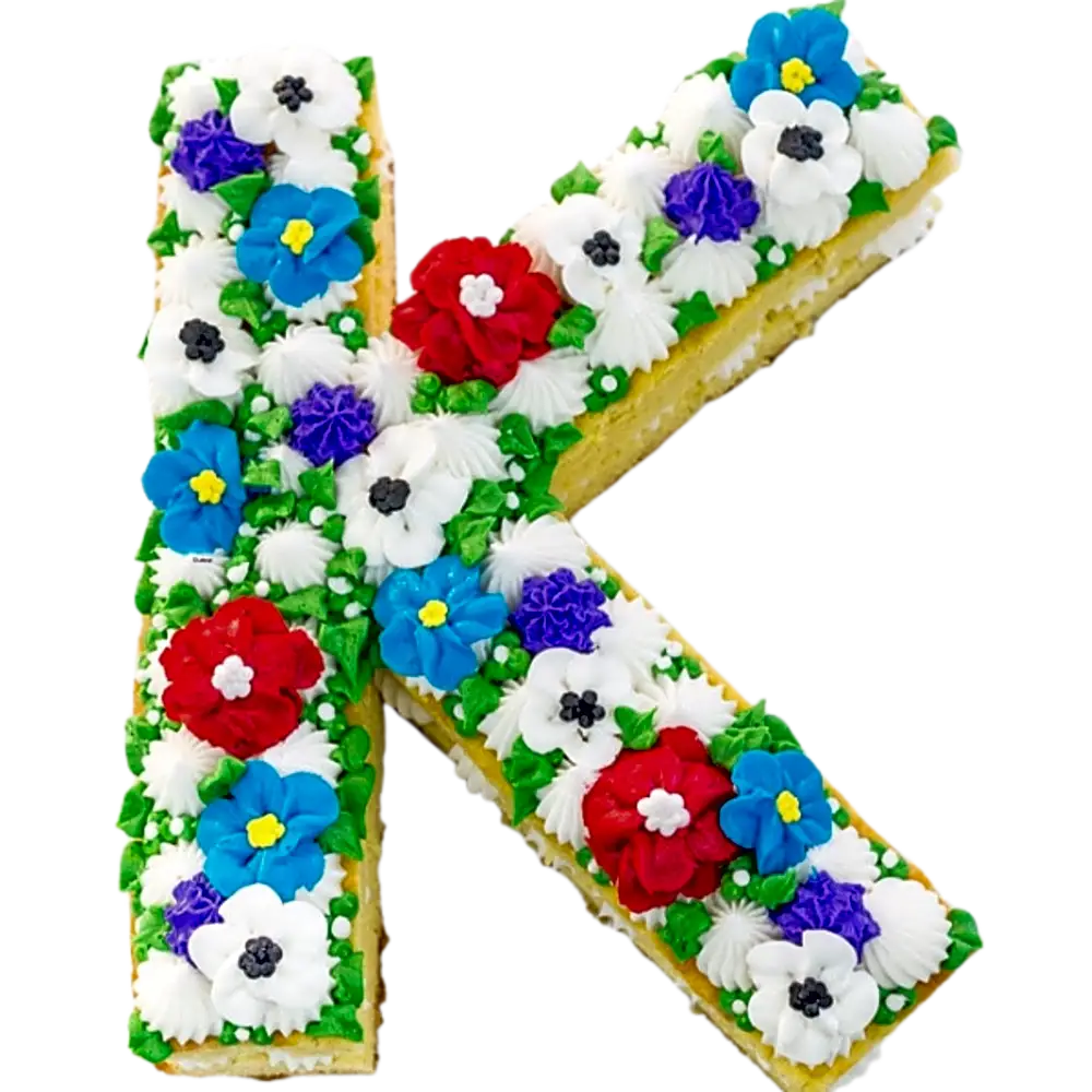 Letter K Shaped Cake