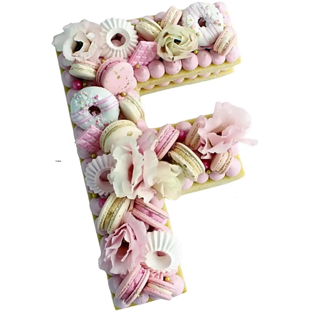 Letter F Shaped Cake