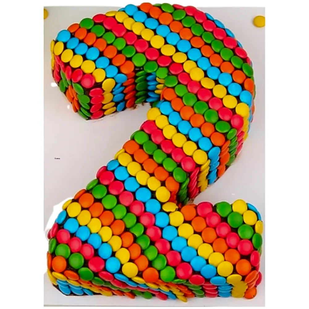 Number 2 Shaped Cake