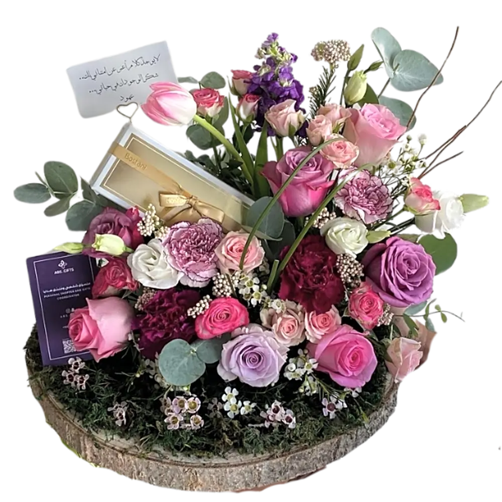 Bouquet of roses with chocolate1