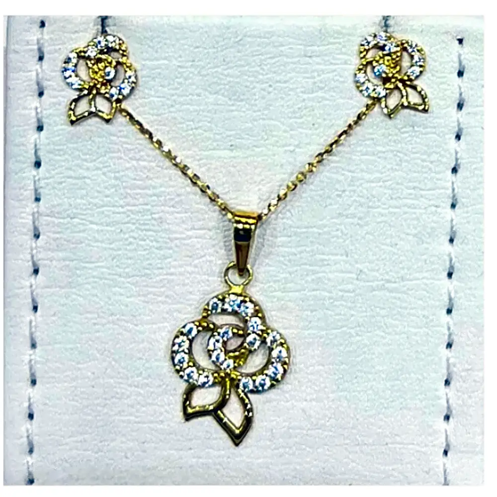 Chain with a pendant in the shape of flowers 5