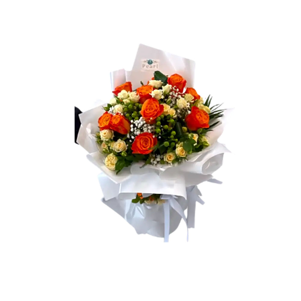 Orange and Mixed Flowers Bouqet