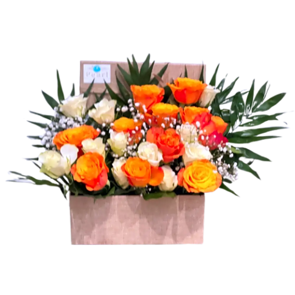 Wonderful Mixed Orange Flowers Basket