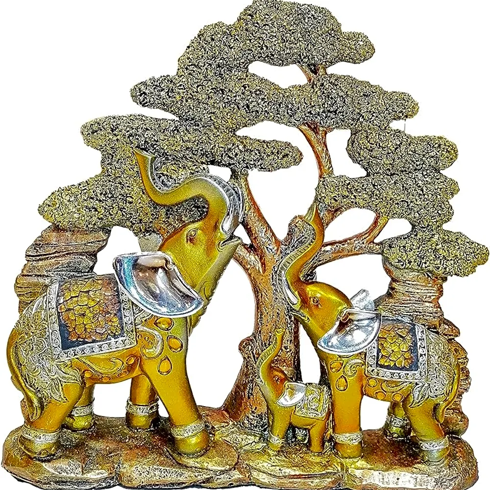 Hand Finished Resin Elephant Decorative Showpiece