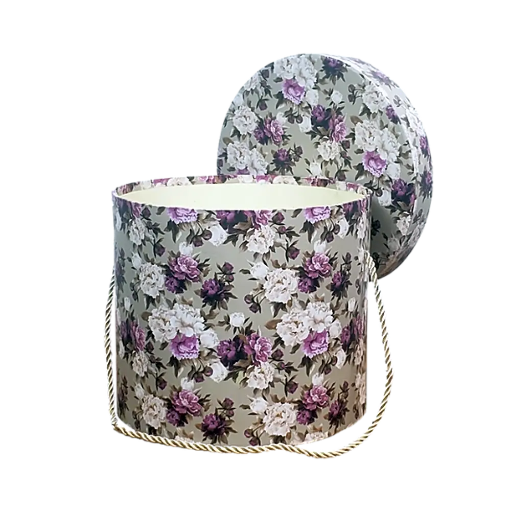 Rounded Flowerd Cartboard box