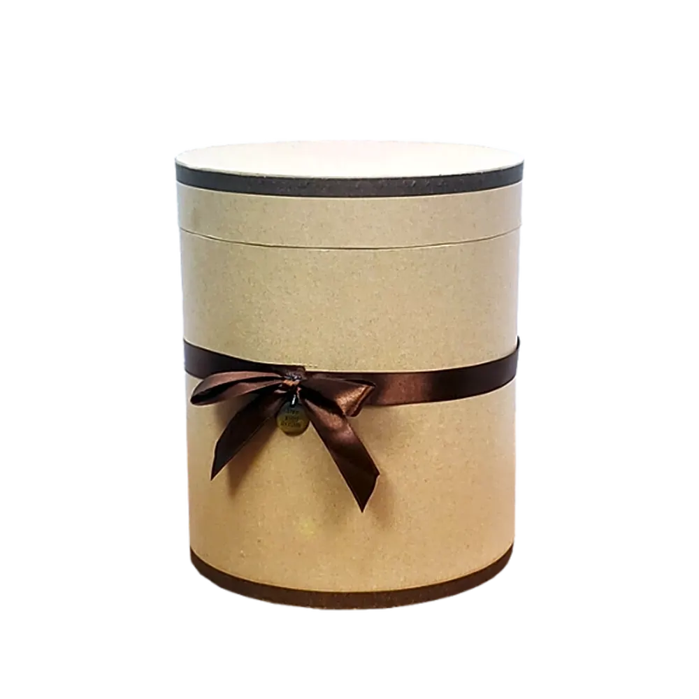 Rounded Brown Covered box