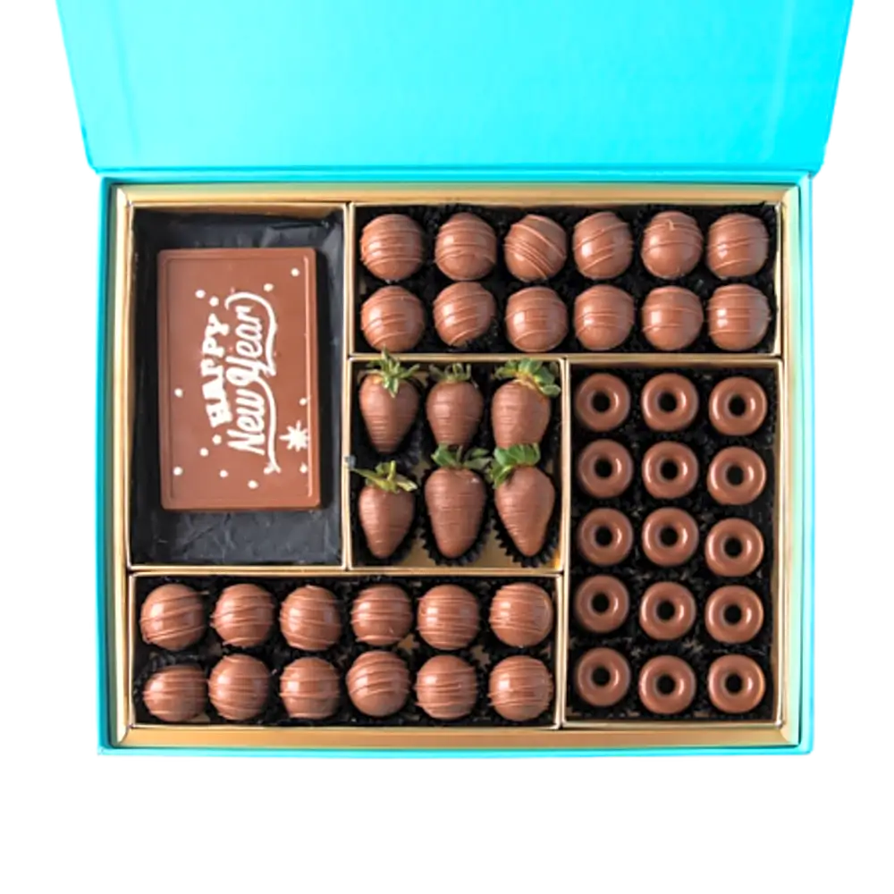 Chocolates and Strawberries New Year Greetings by NJD