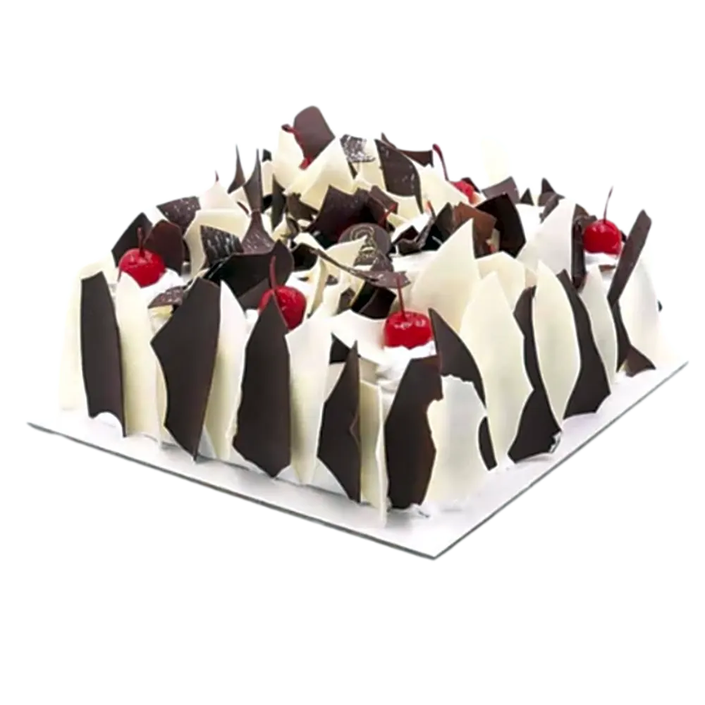 black&white forest cake |egg free cake