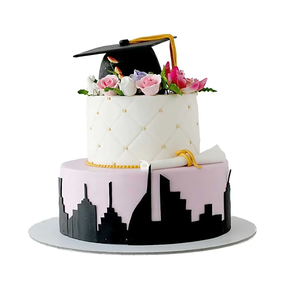 Skyline Graduation Cake