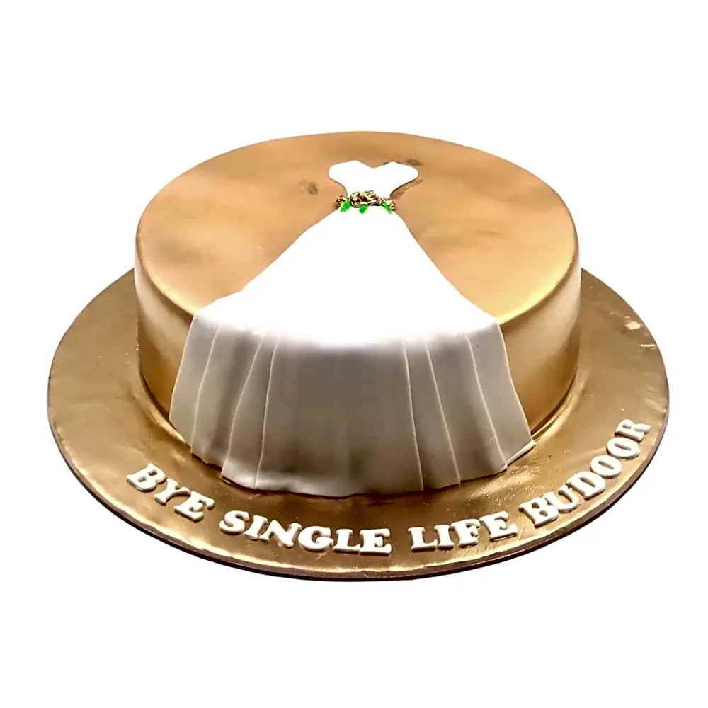 Bride To Be Gold Cake