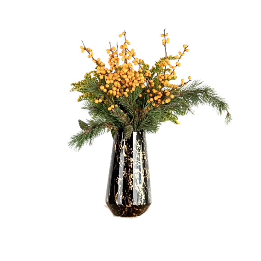 Candlelit Christmas Vase