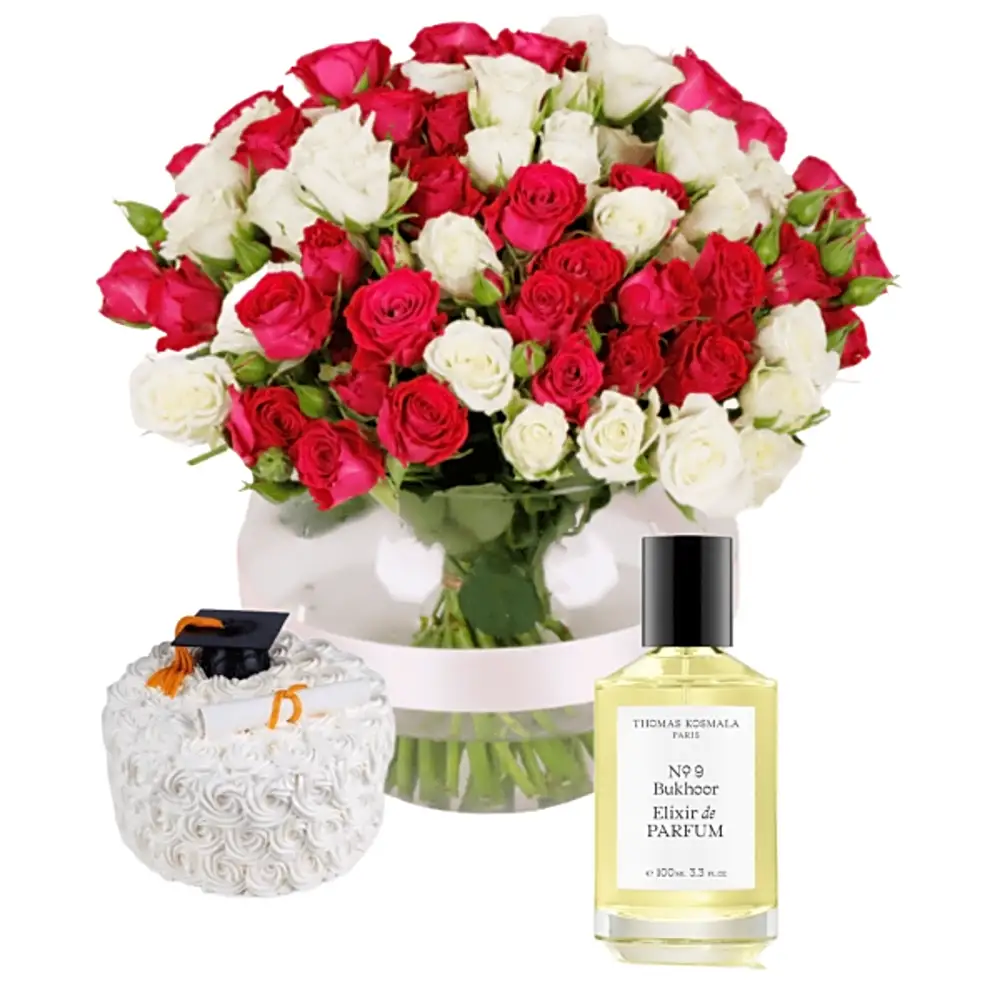Graduation perfume and cake gift 1