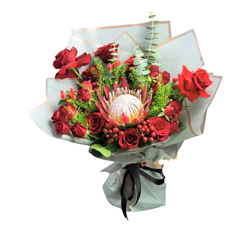 Red Roses & King Protea
