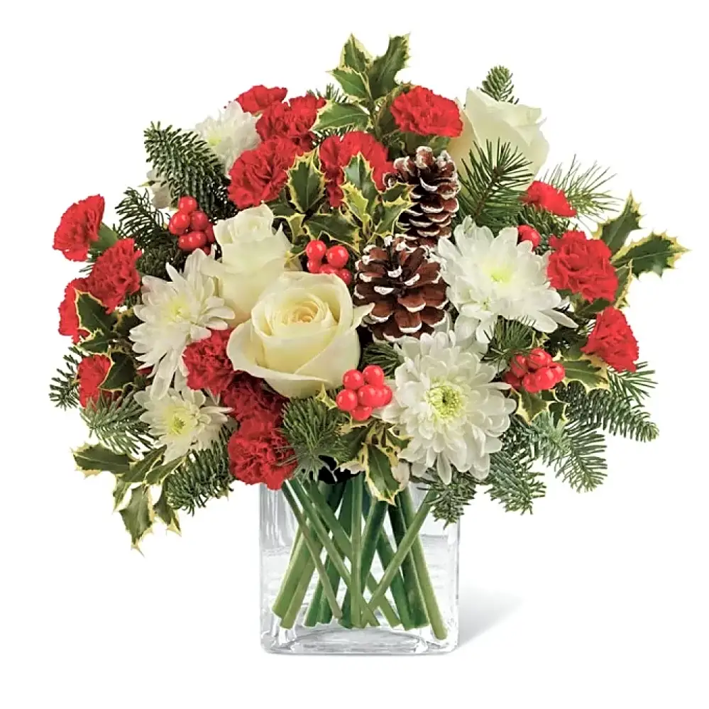 Christmas Holly Hug Vase