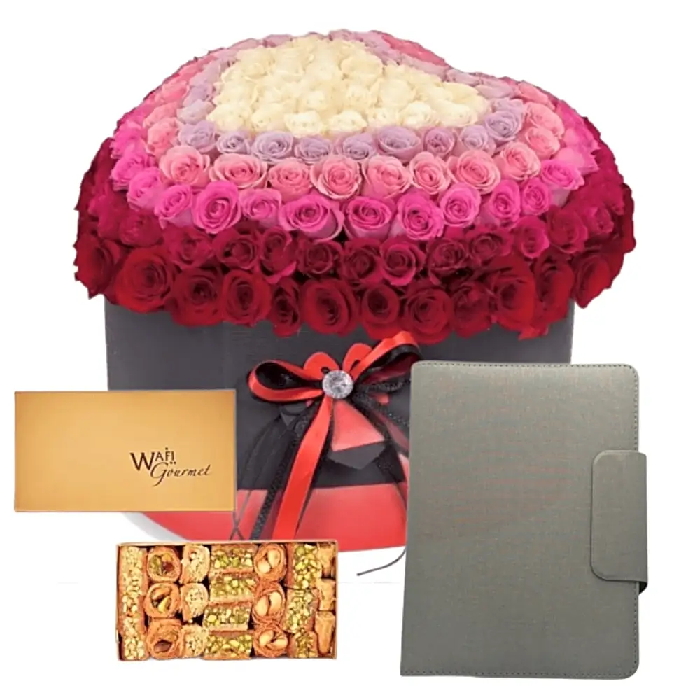Corporate Gifts flower with arabic sweets 1