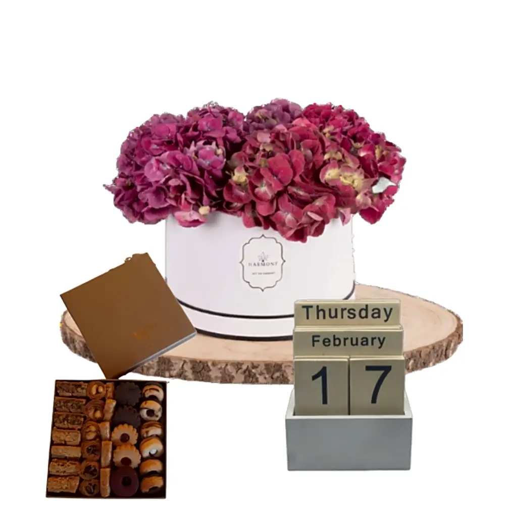 Corporate Gifts flower with arabic sweets 15