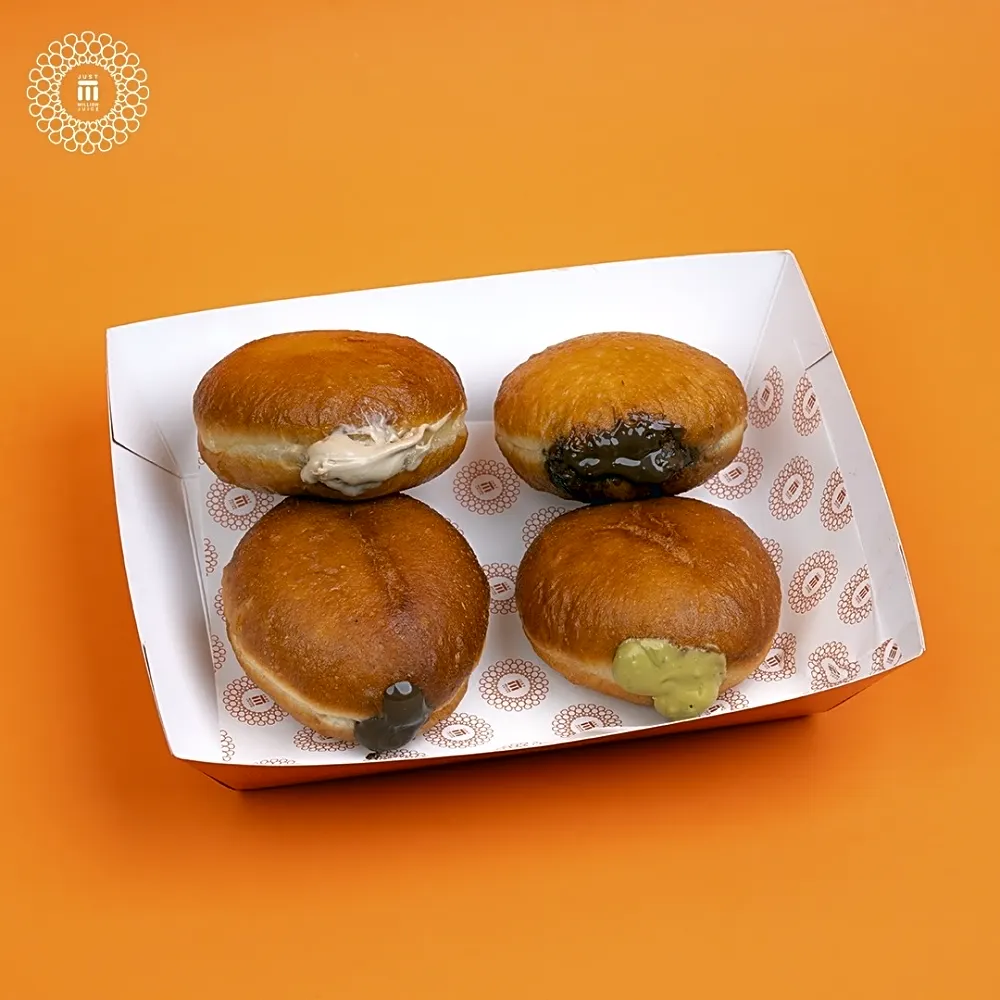 Donut box with different flavors
