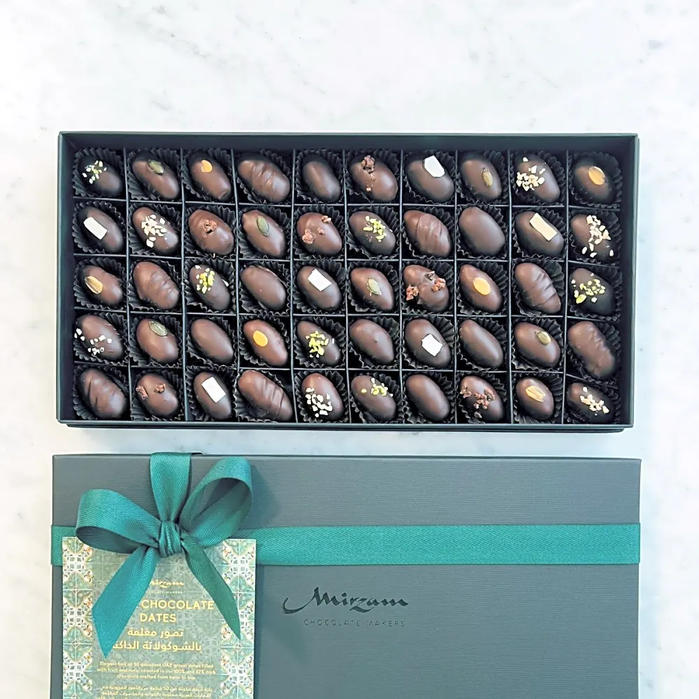 Dark Chocolate Dates Classic Box of 50