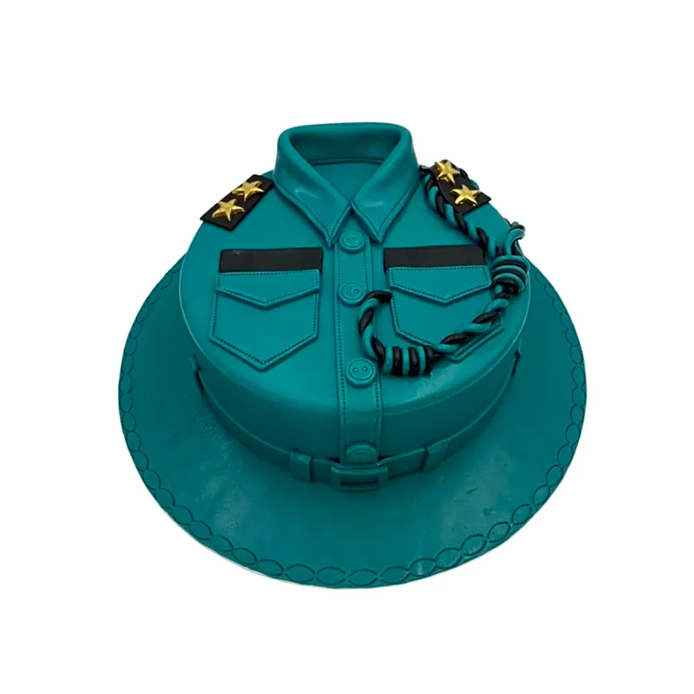 Blue Green Police Cake