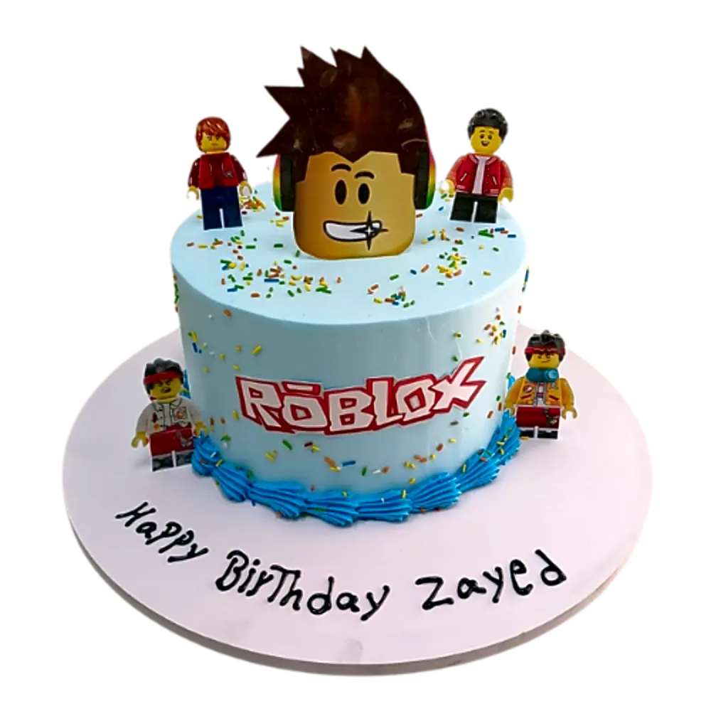 Blue roblox cake