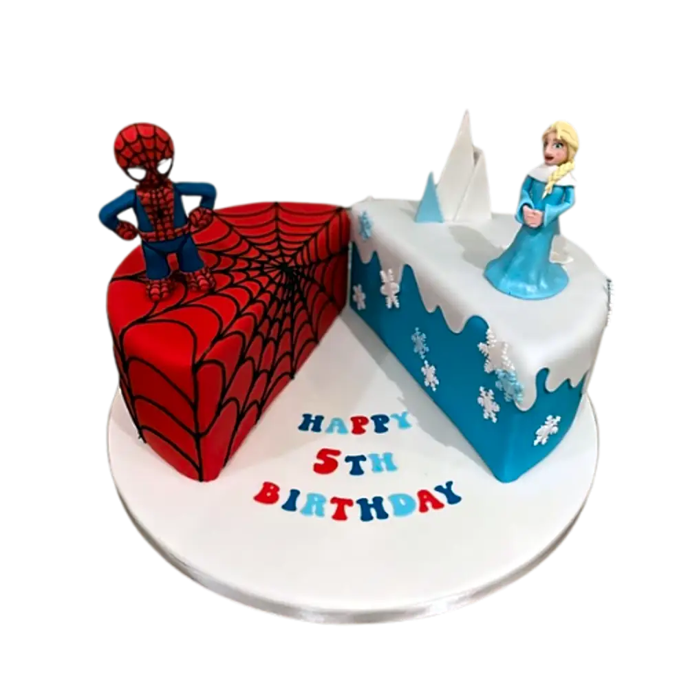 Elsa cakes with Spider-Man