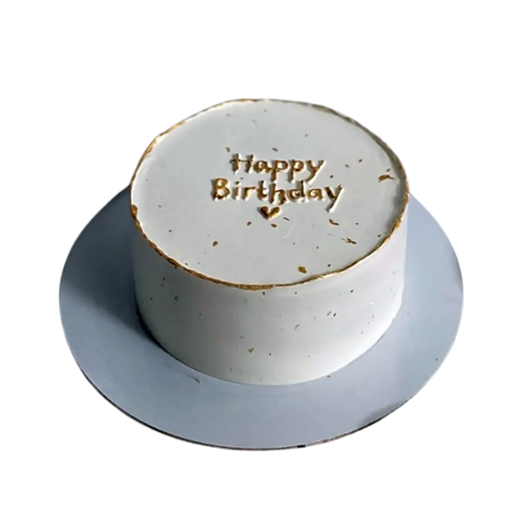 White cream cakes for birthday -