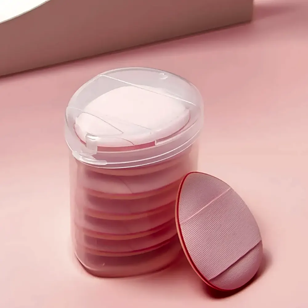 Pink Finger Cushion Puff - 7PCS