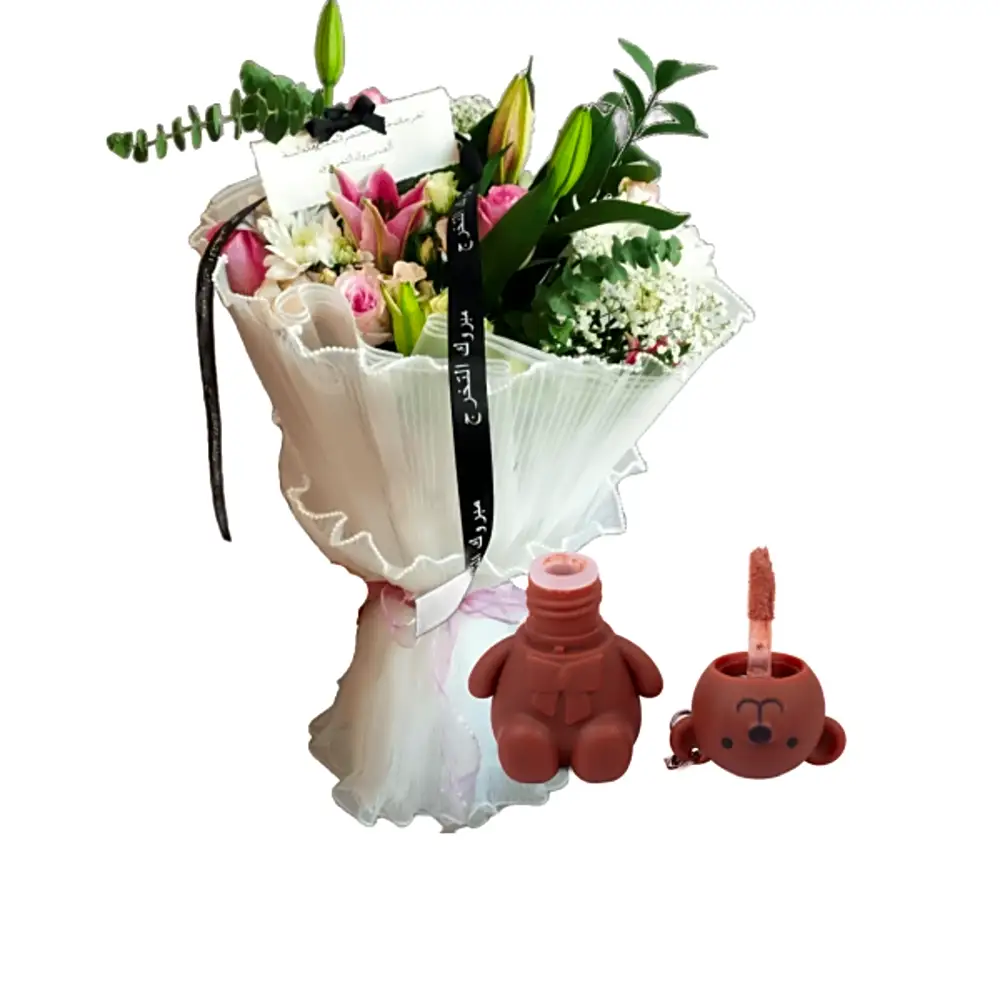 makeup and flower for her  10