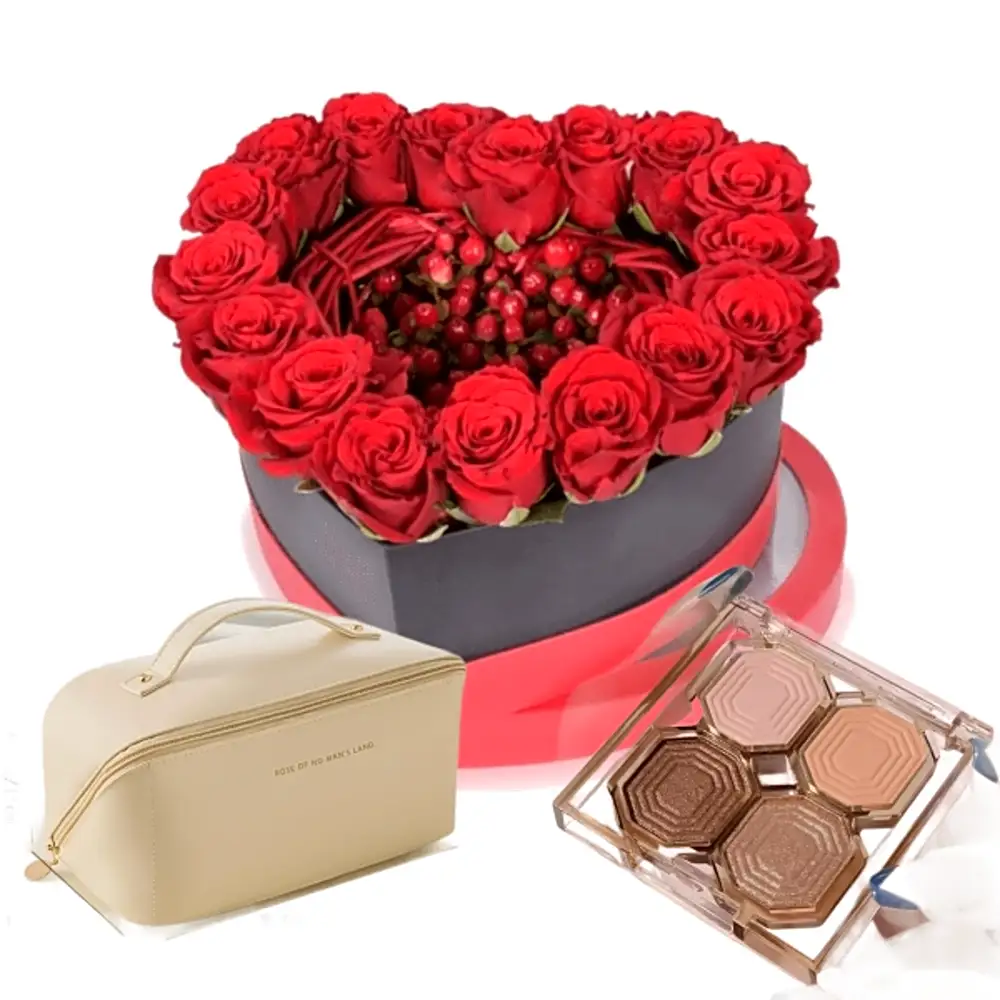 makeup and flower for her  45