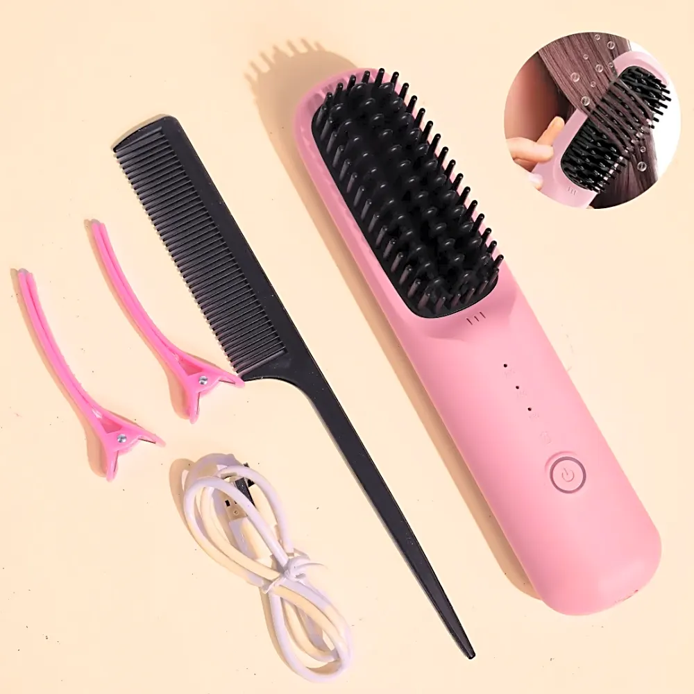 Wireless Hair Straightening Brush