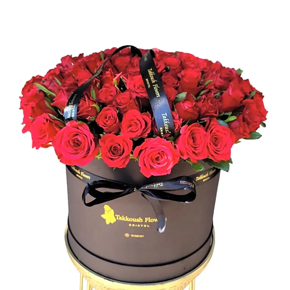 60 red roses box