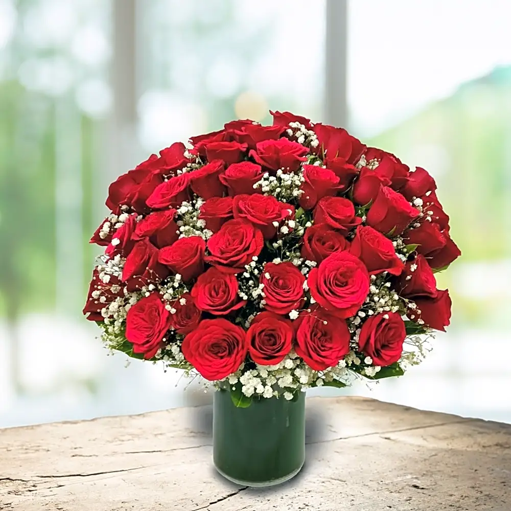 VA5001 Red Roses Vase Arrangement