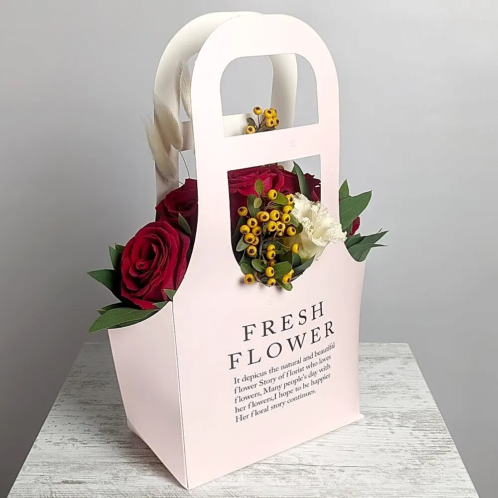 Roses in designer packaging