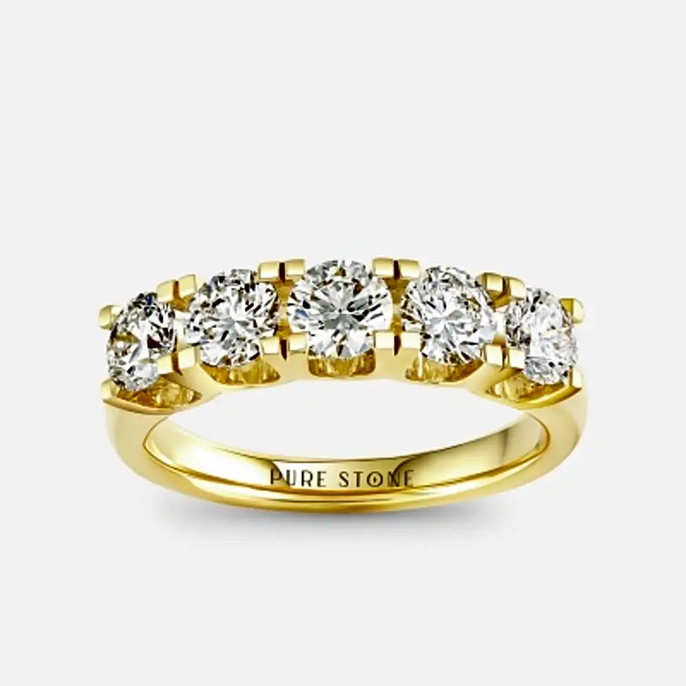 5 Round Cut Lab Grown Diamonds 1.79 carat.