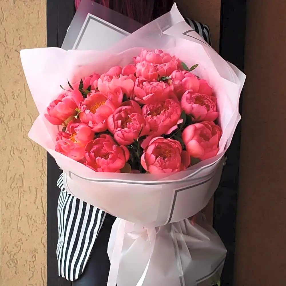 Peonies flowers boquet