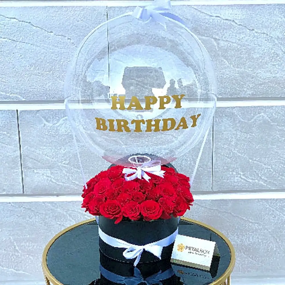Balloon with Rose Box