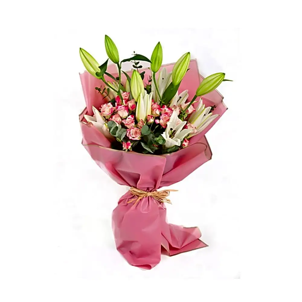 Lilies Baby Roses Bouquet