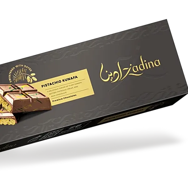 Jumbo Date Sweetened Pistachio Kunafa Chocolate Bar - 470g