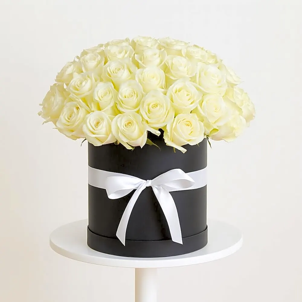 White and White Roses