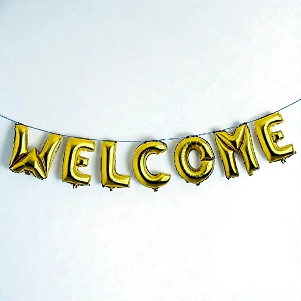 Welcome foil balloons