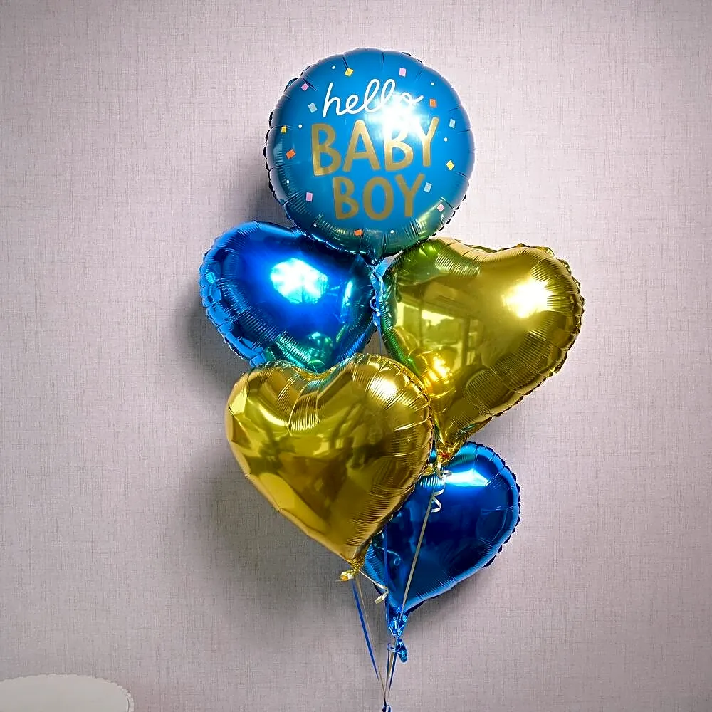 Hello Baby Boy Foil Balloon Set 7017