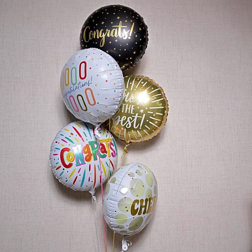 Cheers Congrats Foil Balloons Set 6996