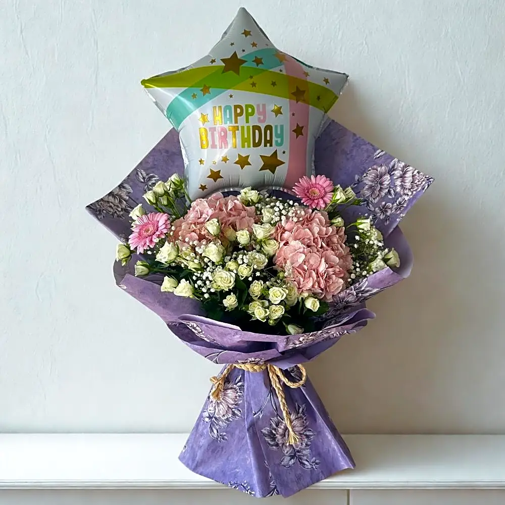 👑🎂 Miss Royal! Pink Gerberas White Roses for a Bday Fit for a Queen! BirthdayGoals LuxuryFlowers