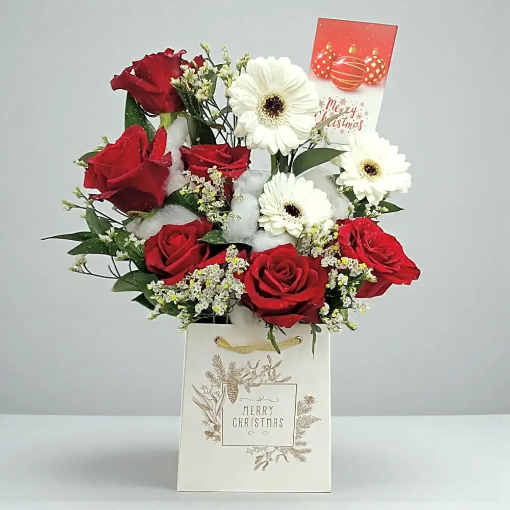 Christmas Snow Rose Delight