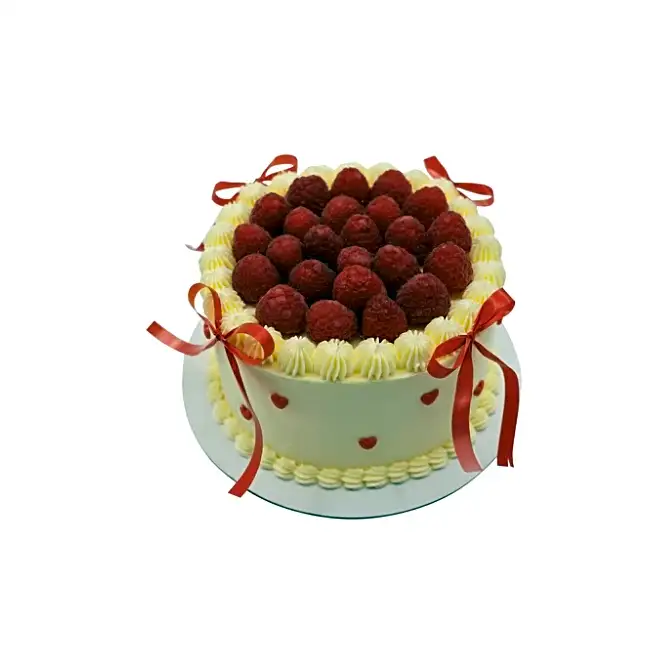 Raspberry Ribbons Cake